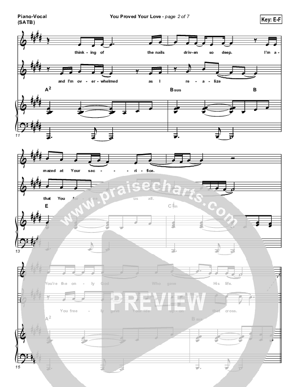 You Proved Your Love Piano/Vocal (Ashmont Hill)