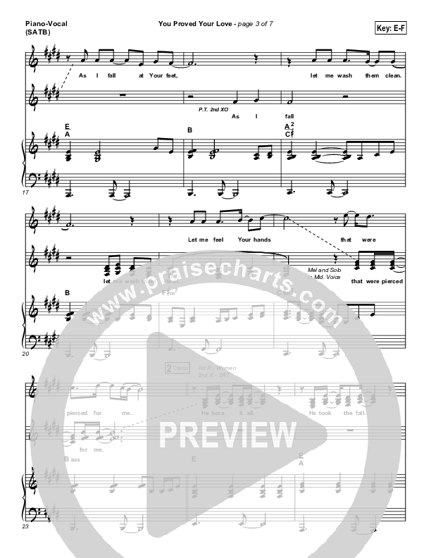 You Proved Your Love Piano/Vocal (Ashmont Hill)