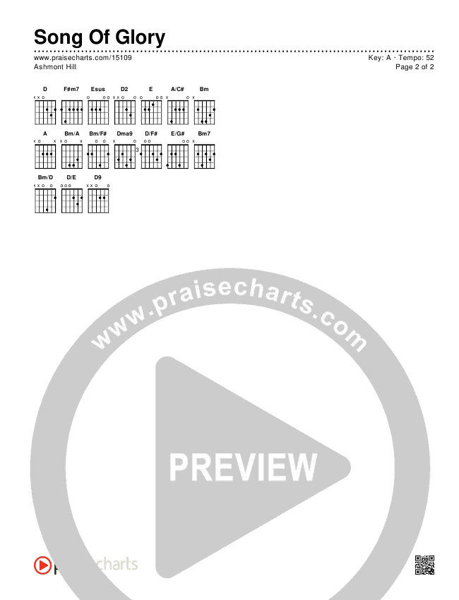 Song Of Glory Chords & Lyrics (Ashmont Hill)