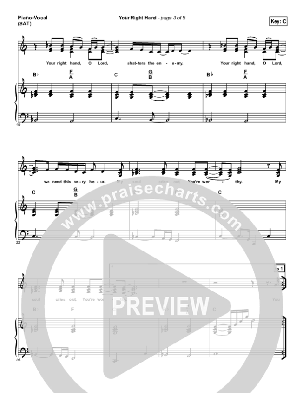 Your Right Hand Piano/Vocal (SAT) (Ashmont Hill)