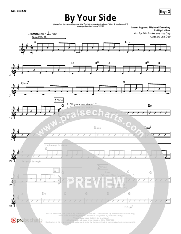 By Your Side Acoustic Guitar (Tenth Avenue North)