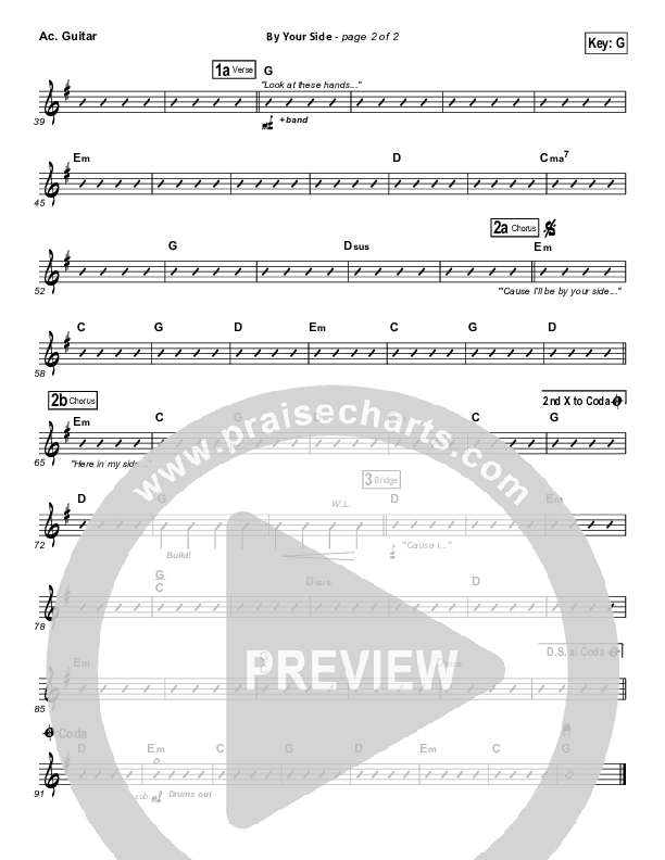 By Your Side Acoustic Guitar (Tenth Avenue North)