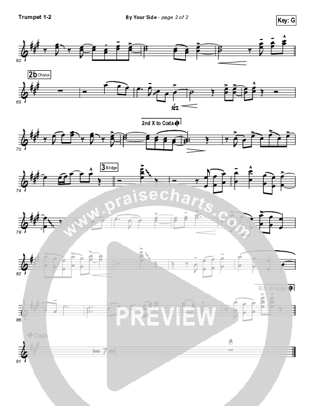 By Your Side Trumpet 1,2 (Tenth Avenue North)