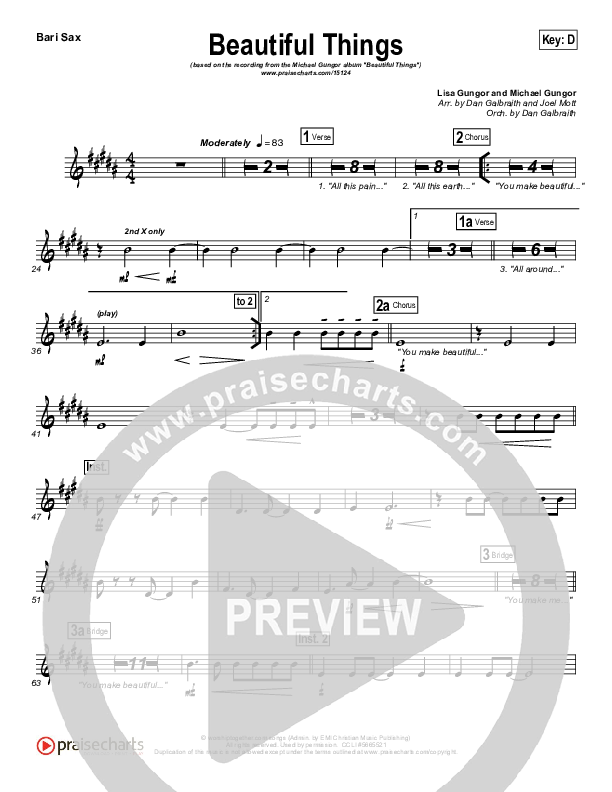 Beautiful Things Bari Sax (Michael Gungor)