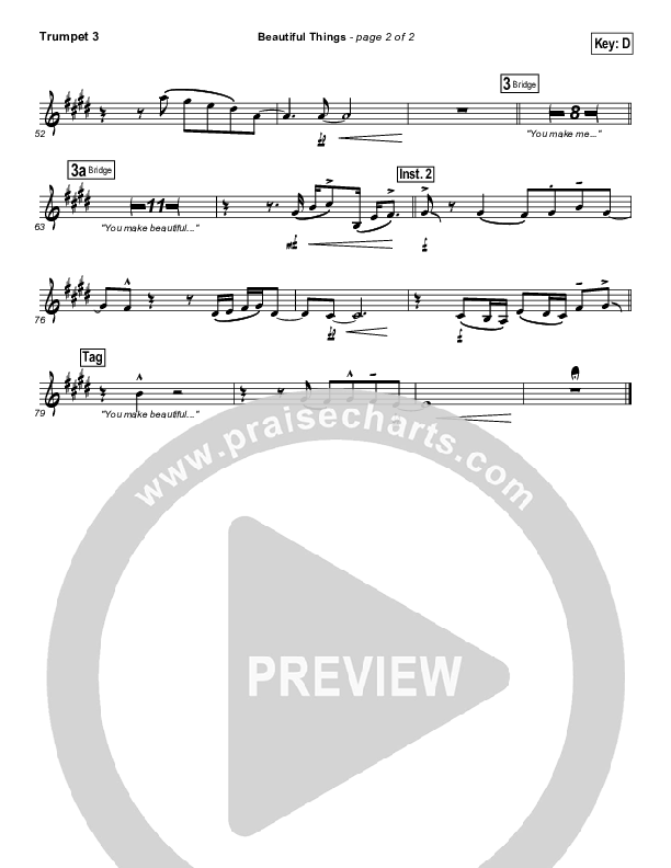 Beautiful Things Trumpet 3 (Michael Gungor)