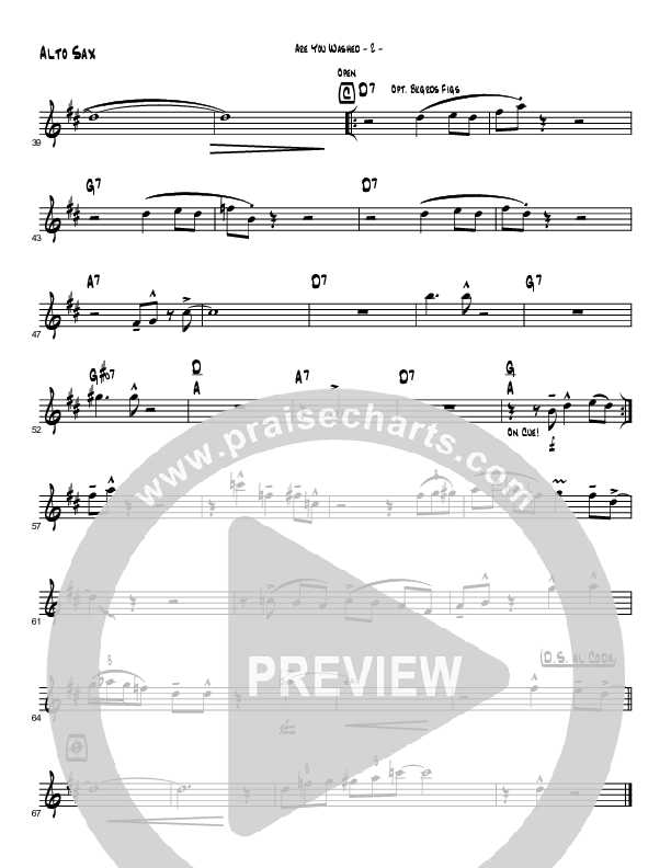 Are You Washed In The Blood (Instrumental) Alto Sax (Brad Henderson)