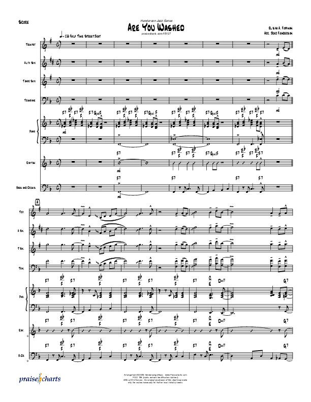 Are You Washed In The Blood (Instrumental) Conductor's Score (Brad Henderson)