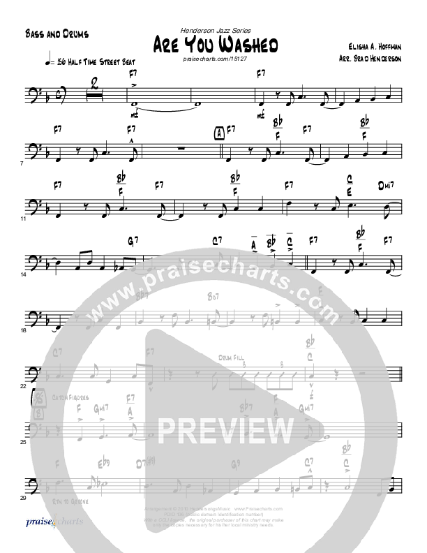 Are You Washed In The Blood (Instrumental) Drum Set (Brad Henderson)