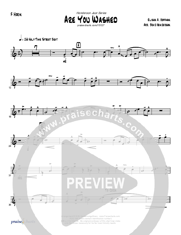 Are You Washed In The Blood (Instrumental) French Horn (Brad Henderson)