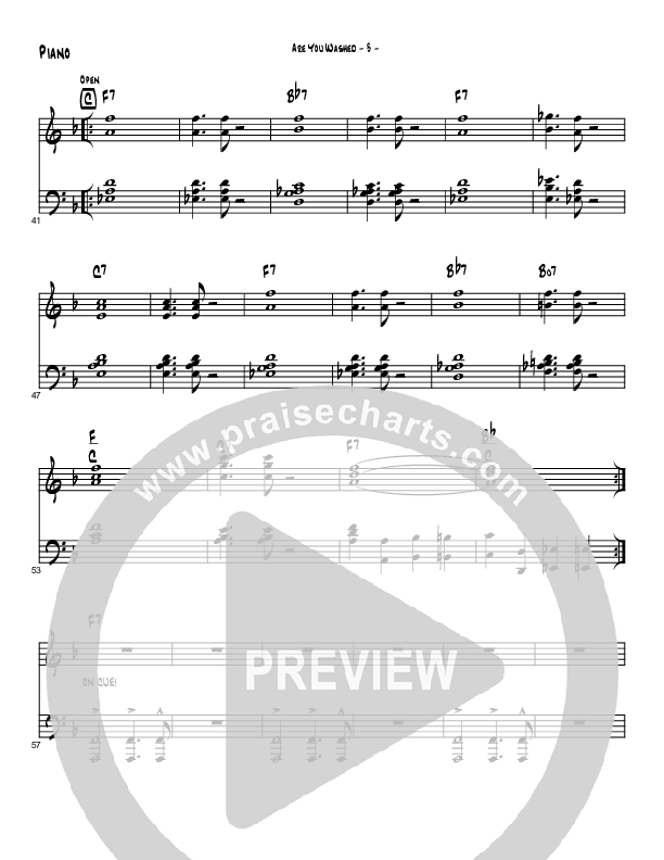 Are You Washed In The Blood (Instrumental) Piano Sheet (Brad Henderson)