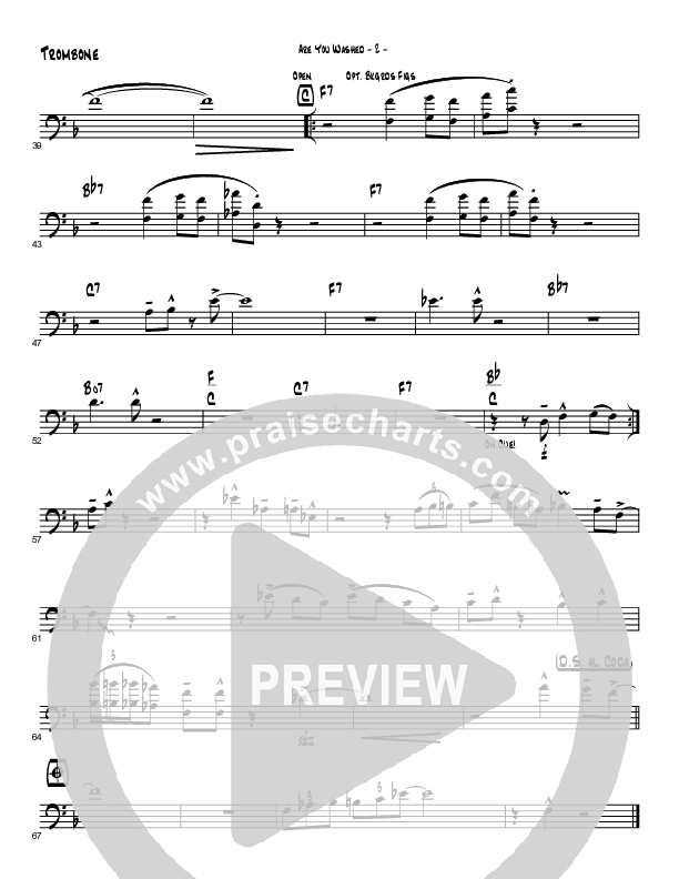 Are You Washed In The Blood (Instrumental) Trombone (Brad Henderson)