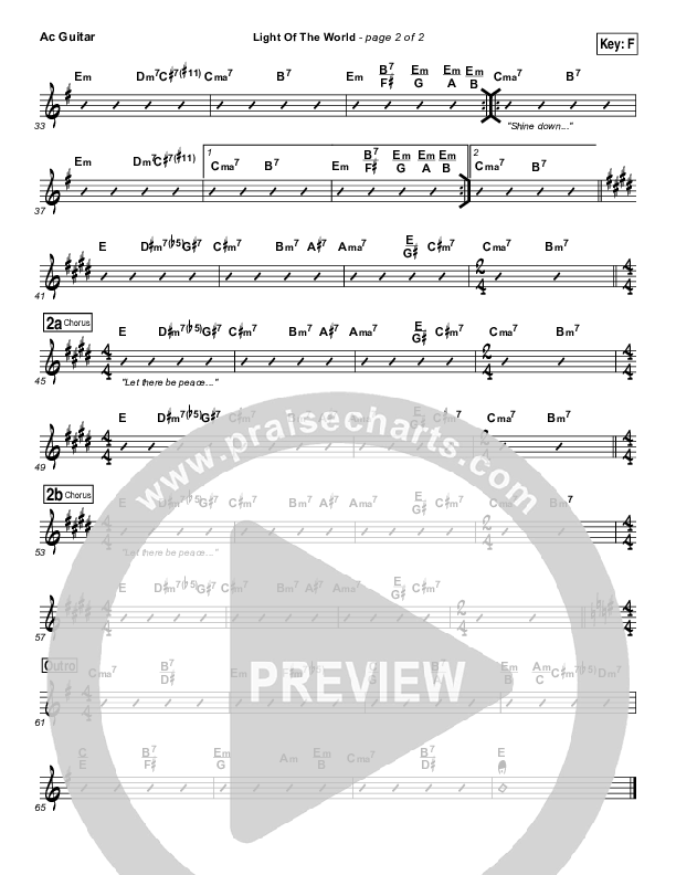 Light Of The World Acoustic Guitar (Jared Haschek)