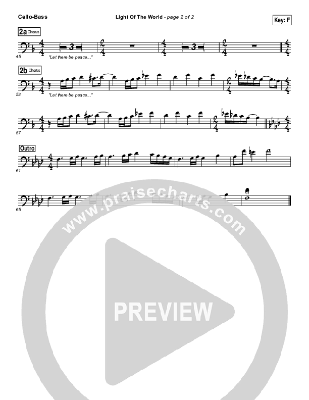Light Of The World Cello/Bass (Jared Haschek)