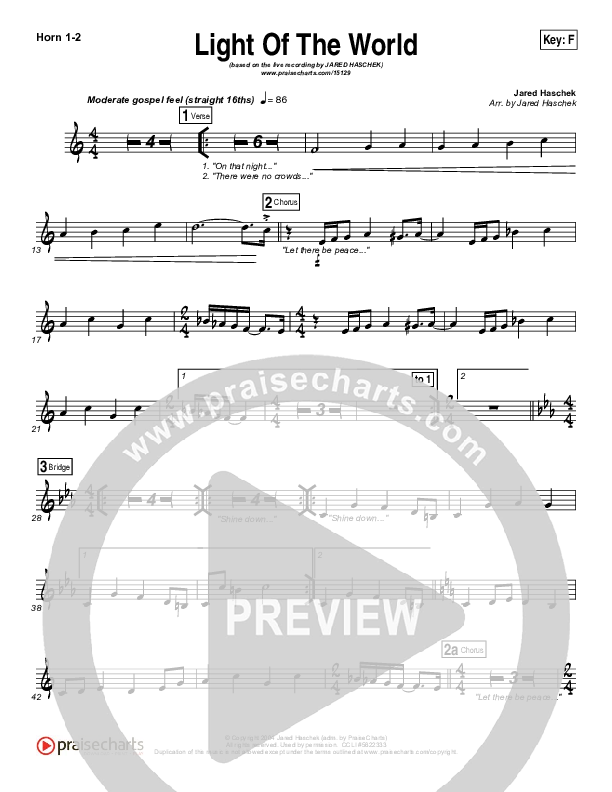 Light Of The World French Horn 1/2 (Jared Haschek)