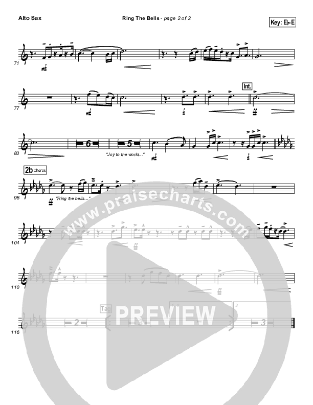 Ring The Bells Alto Sax (Travis Cottrell)