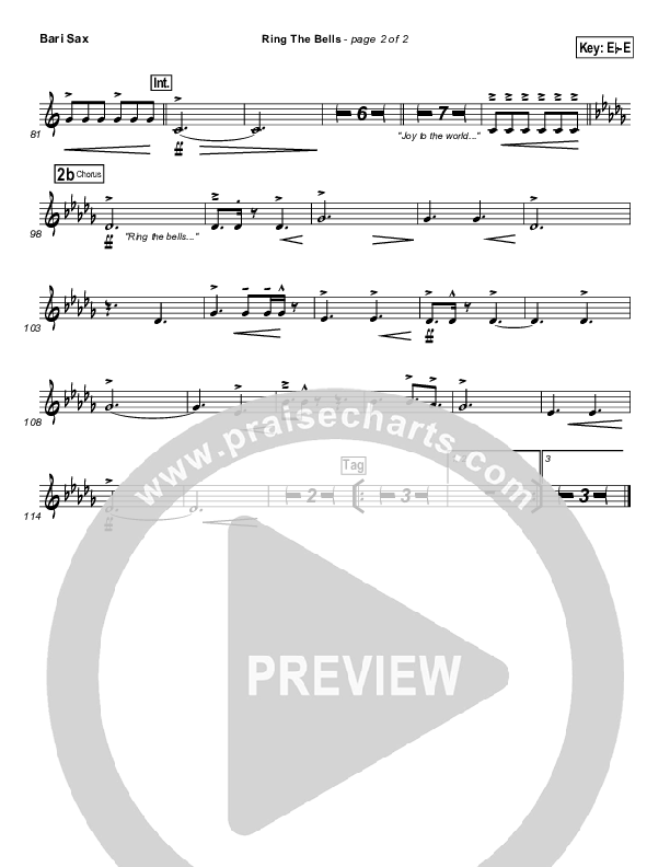 Ring The Bells Bari Sax (Travis Cottrell)