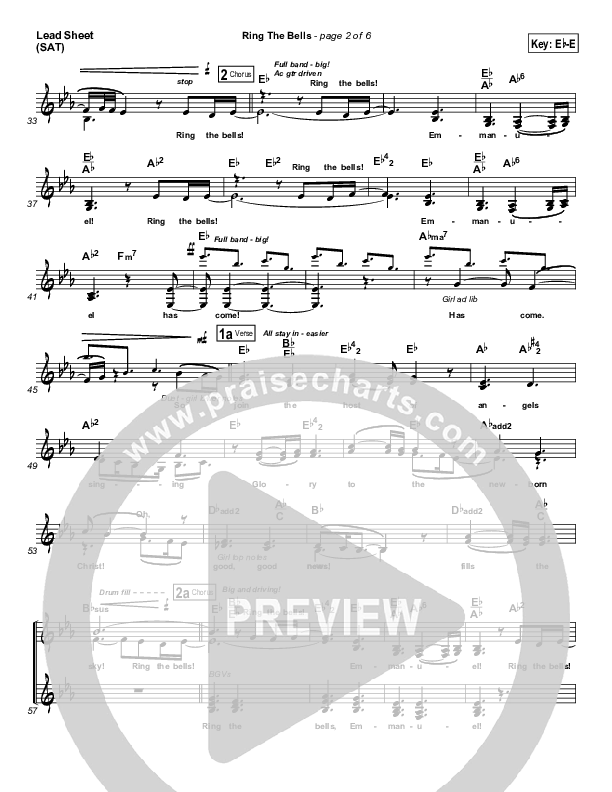 Ring The Bells Lead Sheet (Travis Cottrell)