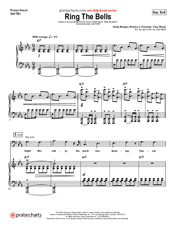 Ring The Bells Piano/Vocal (Travis Cottrell)