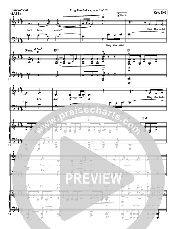 Ring The Bells Piano/Vocal (SATB) (Travis Cottrell)