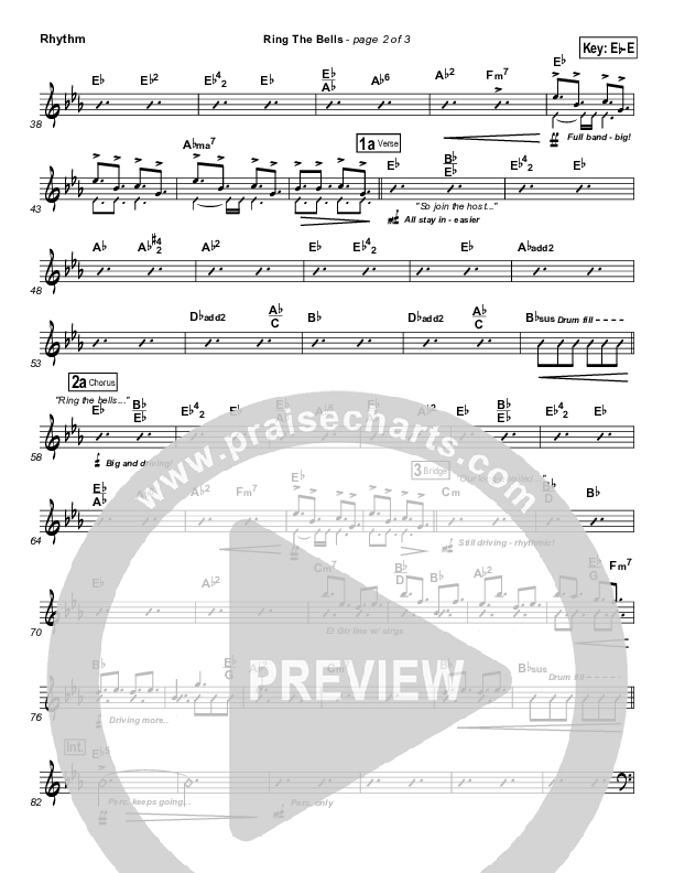 Ring The Bells Rhythm Chart (Travis Cottrell)