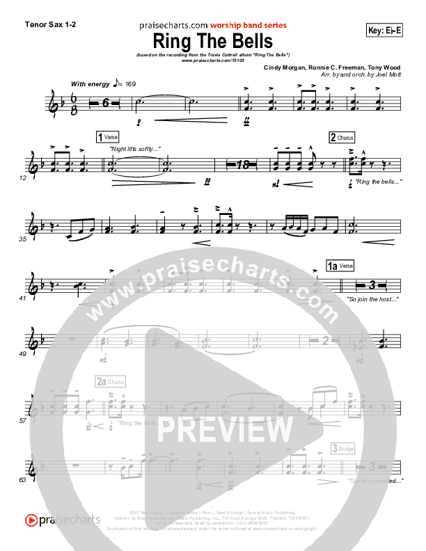 Ring The Bells Tenor Sax 1/2 (Travis Cottrell)