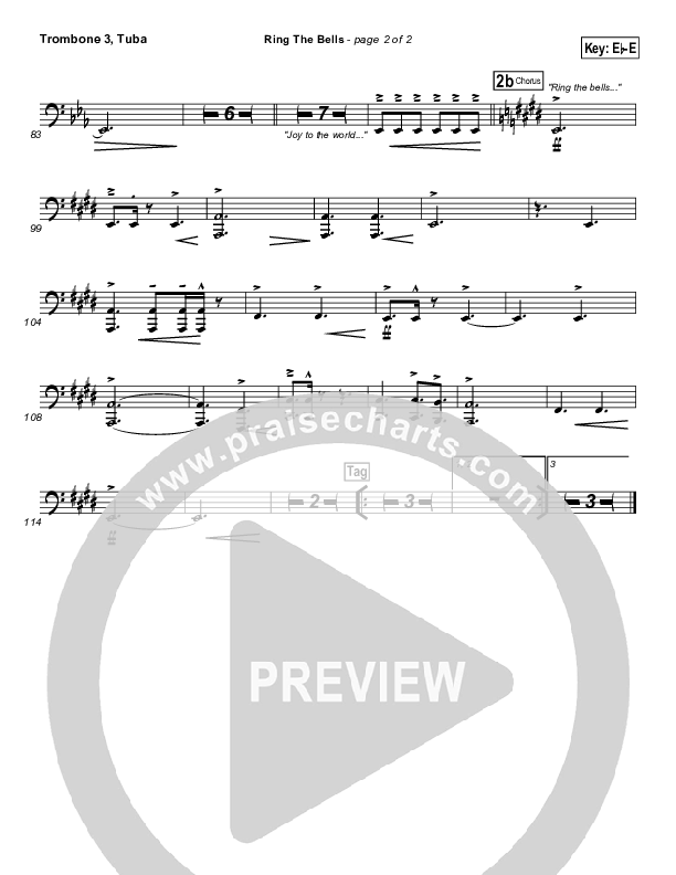 Ring The Bells Trombone 3/Tuba (Travis Cottrell)