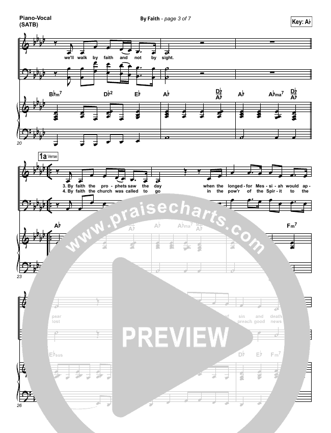 By Faith Sheet Music PDF (Keith &amp; Kristyn Getty) - PraiseCharts