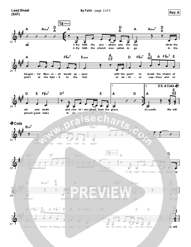 By Faith Lead Sheet (SAT) (Keith & Kristyn Getty)