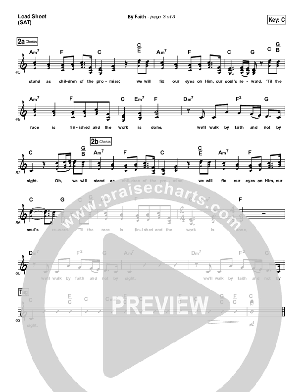 By Faith Sheet Music PDF (Keith &amp; Kristyn Getty) - PraiseCharts