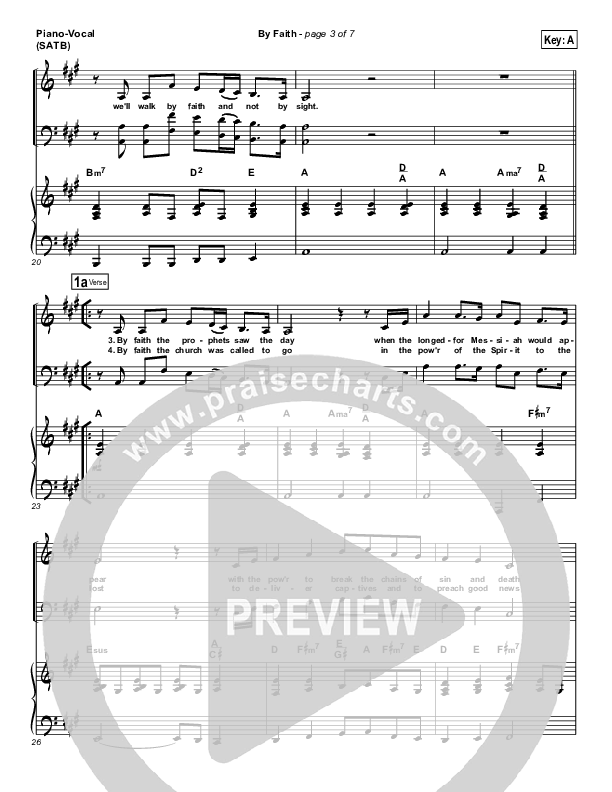 By Faith Piano/Vocal (SATB) (Keith & Kristyn Getty)