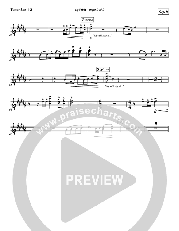 By Faith Tenor Sax 1/2 (Keith & Kristyn Getty)