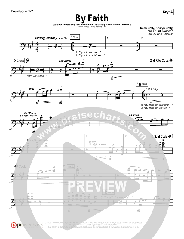By Faith Trombone 1/2 (Keith & Kristyn Getty)
