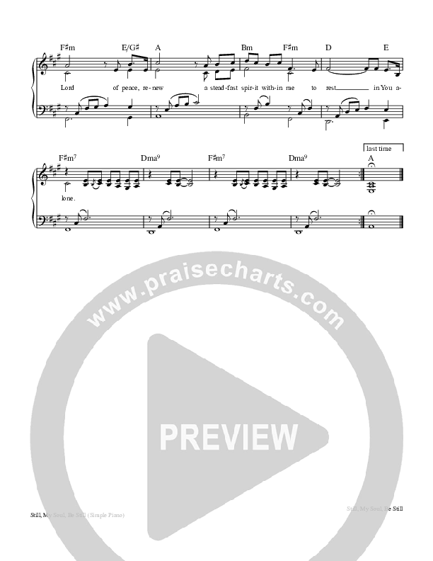 Still My Soul Be Still Piano/Vocal & Lead (Keith & Kristyn Getty)