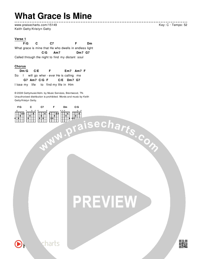 What Grace Is Mine Chords & Lyrics (Keith & Kristyn Getty)