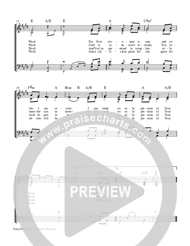 Every Promise Of Your Word Piano/Vocal (SAT) (Keith & Kristyn Getty)