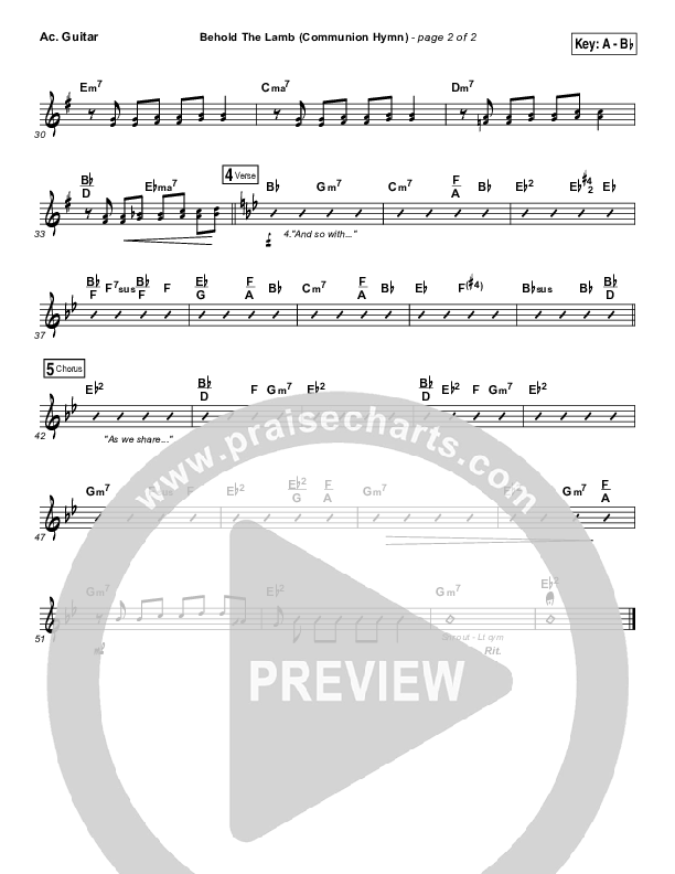 Behold The Lamb (Communion Hymn) Acoustic Guitar (Keith & Kristyn Getty)