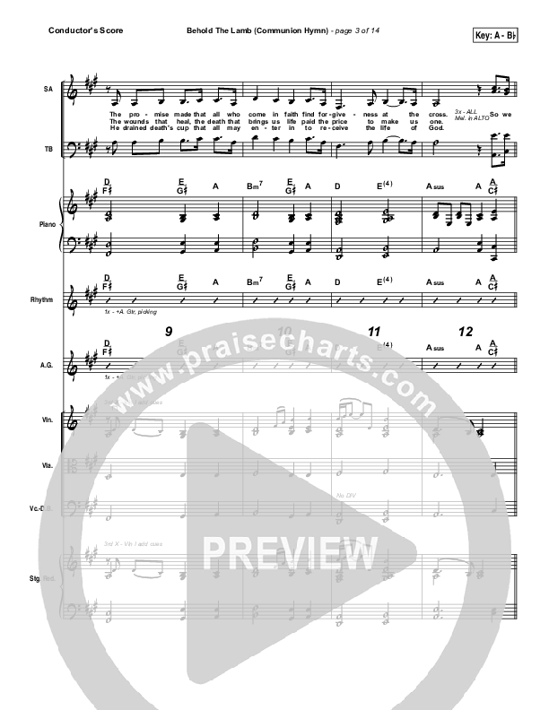 Behold The Lamb (Communion Hymn) Conductor's Score (Keith & Kristyn Getty)