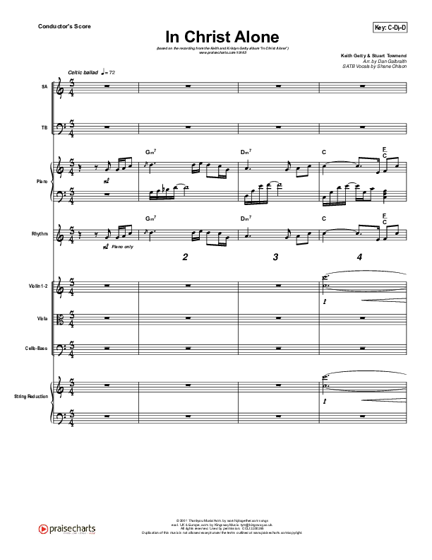 In Christ Alone Conductor's Score (Keith & Kristyn Getty)