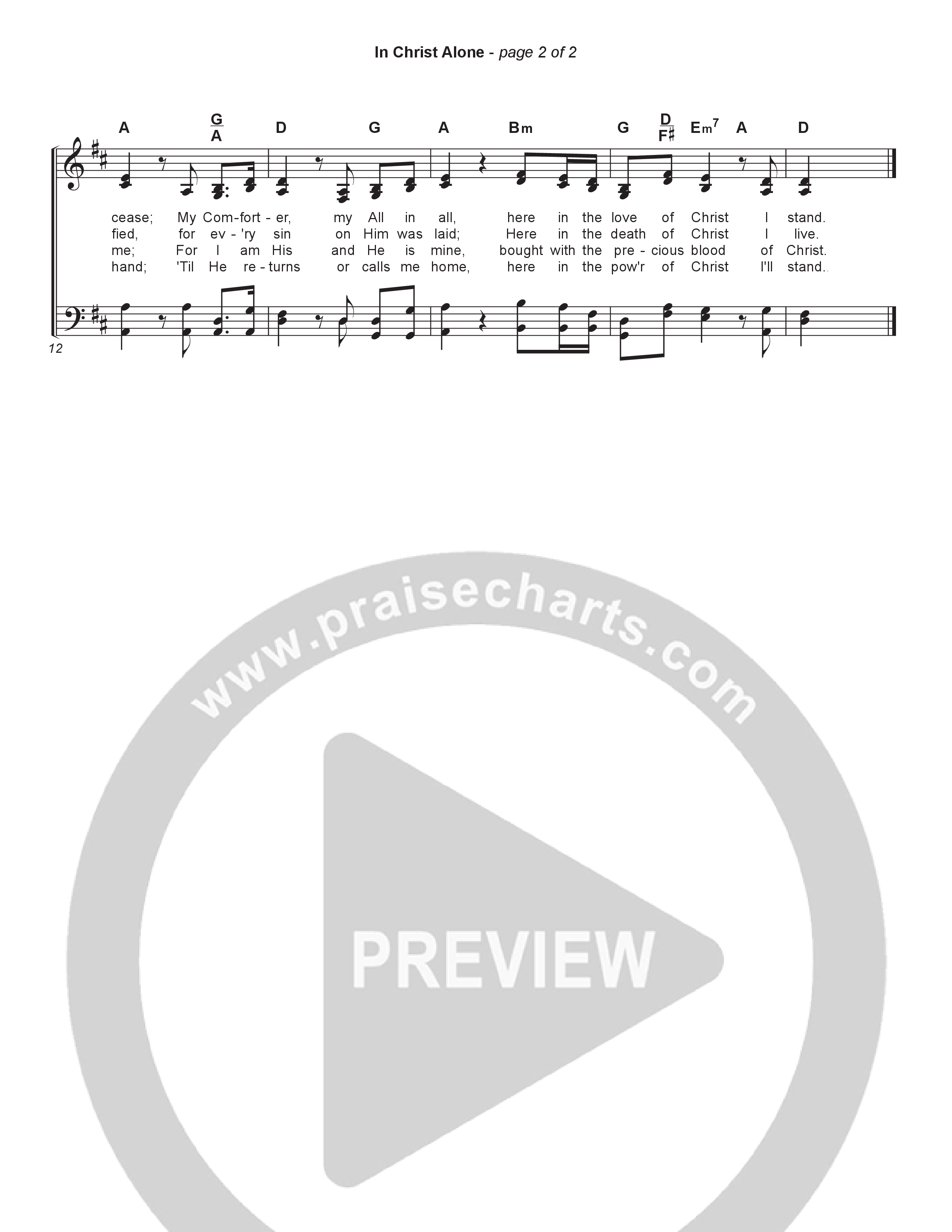 In Christ Alone Hymn Sheet (Keith & Kristyn Getty)