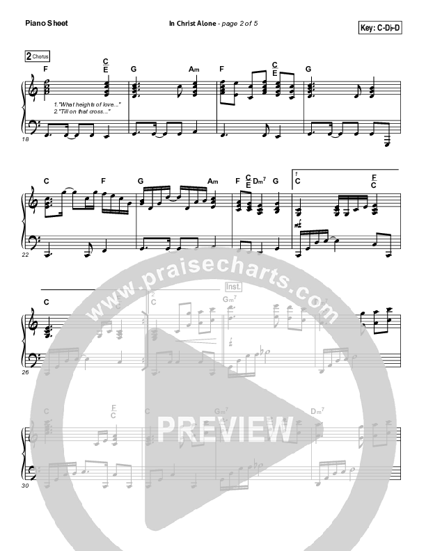 In Christ Alone Piano Sheet (Keith & Kristyn Getty)