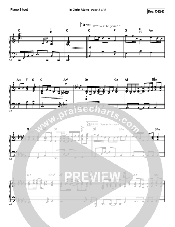 In Christ Alone Piano Sheet (Keith & Kristyn Getty)