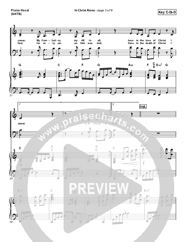 In Christ Alone Piano/Vocal (SATB) (Keith & Kristyn Getty)