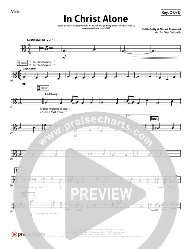 In Christ Alone Viola (Keith & Kristyn Getty)