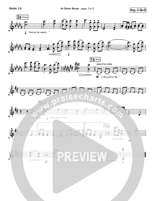 In Christ Alone Violin 1/2 (Keith & Kristyn Getty)