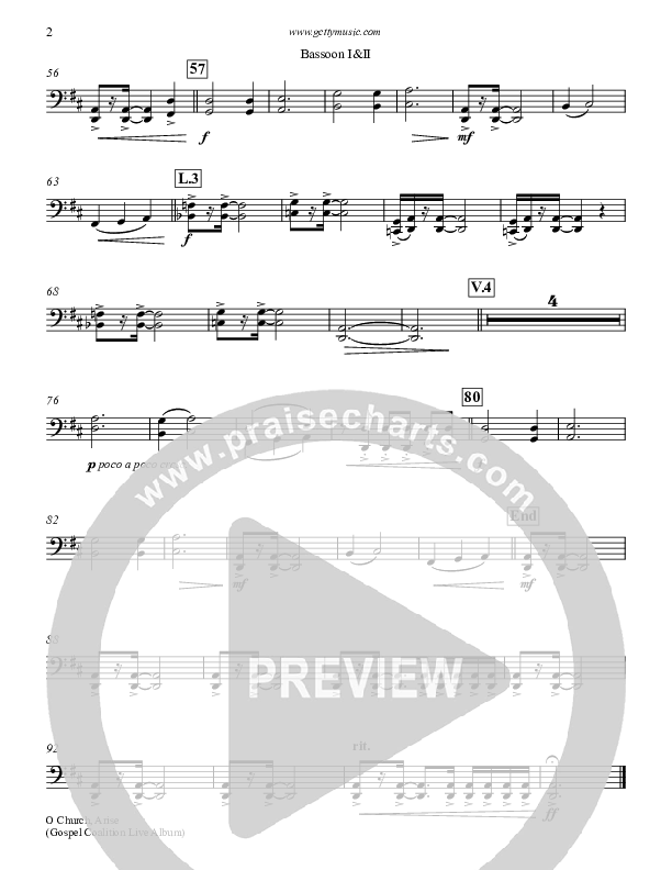 O Church Arise Bassoon 1/2 (Keith & Kristyn Getty)