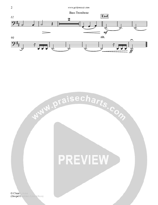 O Church Arise Bass Trombone (Keith & Kristyn Getty)