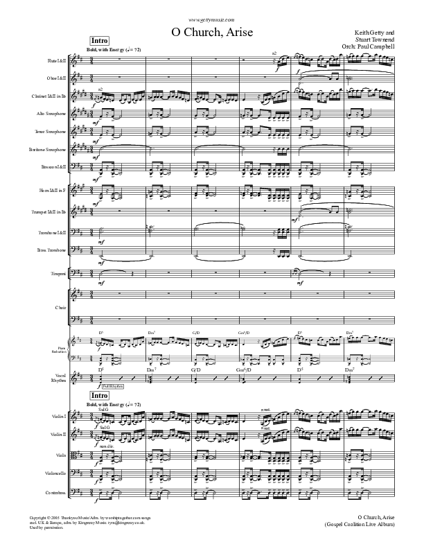 O Church Arise Conductor's Score (Keith & Kristyn Getty)