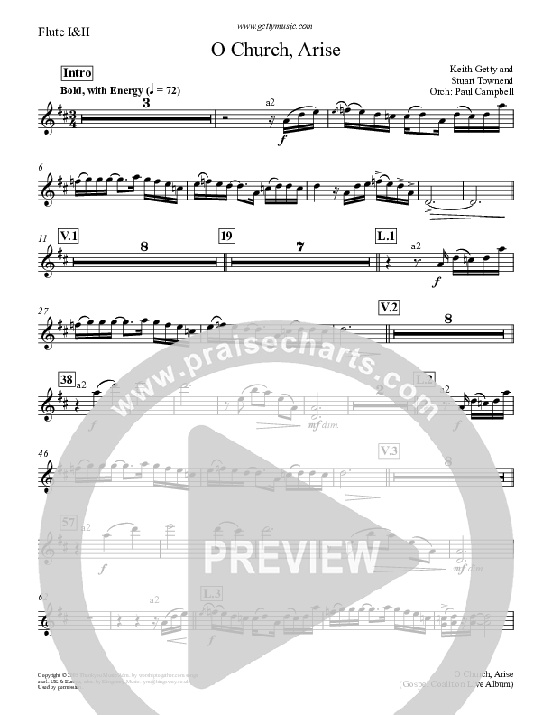 O Church Arise Flute 1/2 (Keith & Kristyn Getty)