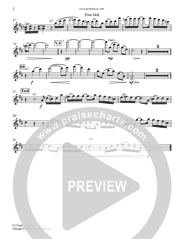 O Church Arise Flute 1/2 (Keith & Kristyn Getty)