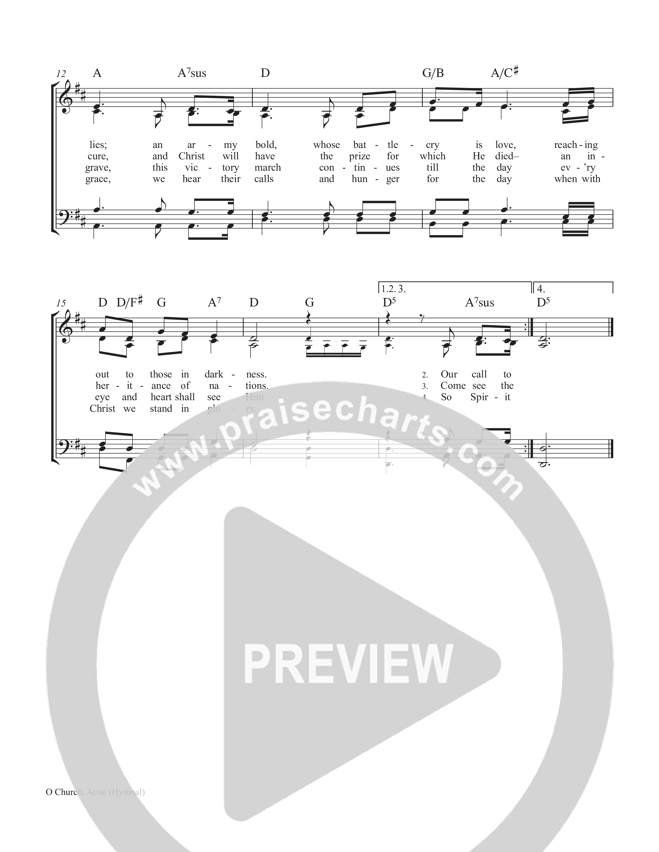 O Church Arise Piano/Vocal & Lead (Keith & Kristyn Getty)